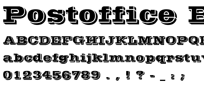 POSTOFFICE Bold font